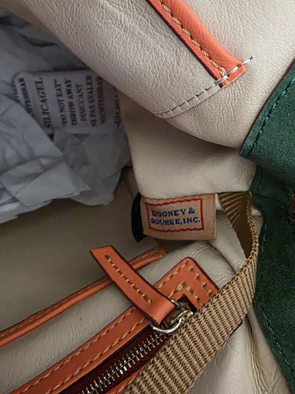 Dooney & Bourke Florentine Cameron Leather Satchel Crossbody Salmon Coral NWT - Picture 12 of 16